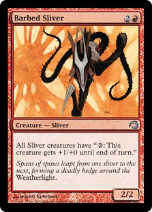 【ENG】【Foil】《棘のスリヴァー/Barbed Sliver》[H09]