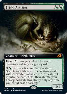【ENG】【Foil】■拡張アート■《悪魔の職工/Fiend Artisan》[IKO]