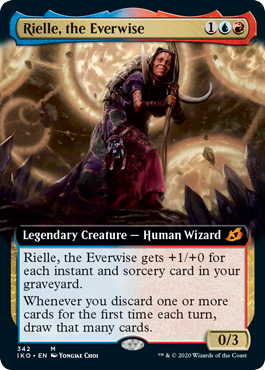 【ENG】【Foil】■拡張アート■《常智のリエール/Rielle, the Everwise》[IKO]