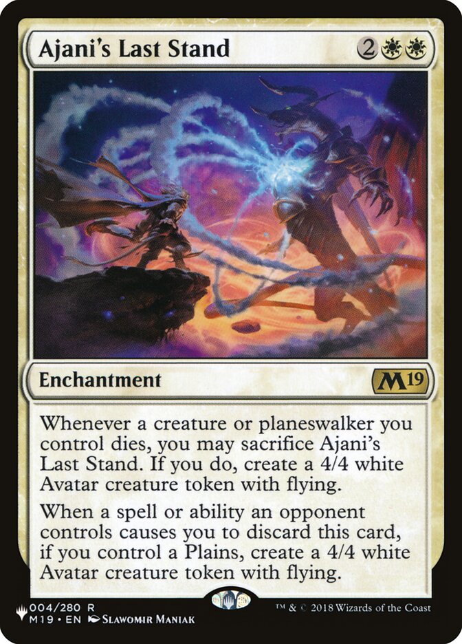 【ENG】《アジャニ最後の抵抗/Ajani's Last Stand》[PWシンボル付き再版]