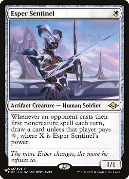 【ENG】《エスパーの歩哨/Esper Sentinel》[PWシンボル付き再版]