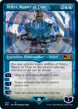 【ENG】【Foil】■ショーケース■《時の支配者、テフェリー/Teferi, Master of Time》(293)[M21]