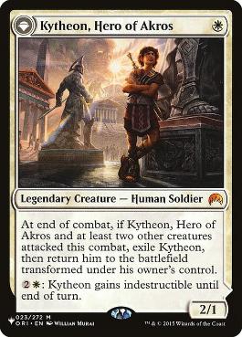 【ENG】《アクロスの英雄、キテオン/Kytheon, Hero of Akros》[PWシンボル付き再版]