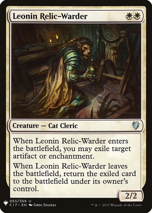 【ENG】《レオニンの遺物囲い/Leonin Relic-Warder》(C17)[PWシンボル付き再版]