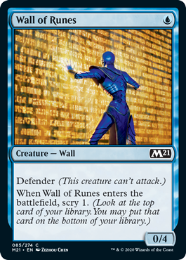 【ENG】【Foil】《ルーンの壁/Wall of Runes》[M21]