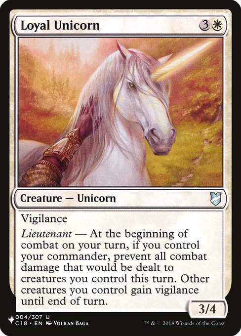 【ENG】《忠実なユニコーン/Loyal Unicorn》[PWシンボル付き再版]