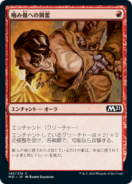 【JPN】【Foil】《噛み傷への興奮/Furor of the Bitten》[M21]