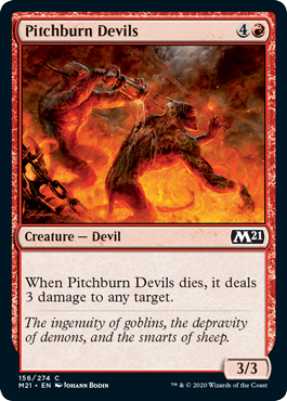 【ENG】【Foil】《燃え投げの小悪魔/Pitchburn Devils》[M21]