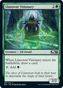 【ENG】【Foil】《ラノワールの幻想家/Llanowar Visionary》[M21]