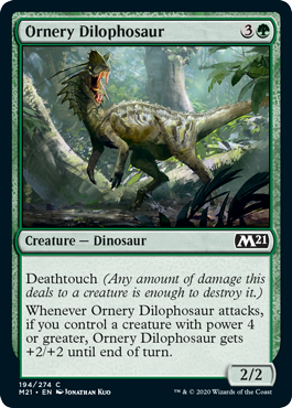 【ENG】【Foil】《気難しいディロフォサウルス/Ornery Dilophosaur》[M21]