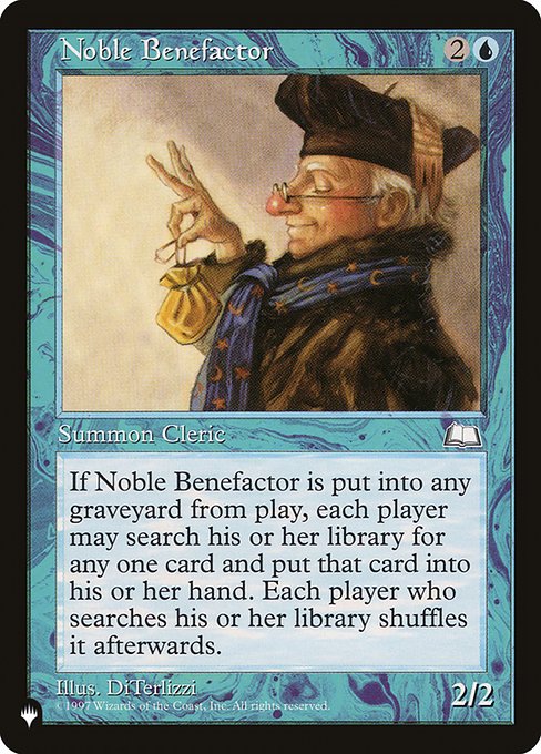 【ENG】《気前のいい後援者/Noble Benefactor》[PWシンボル付き再版]