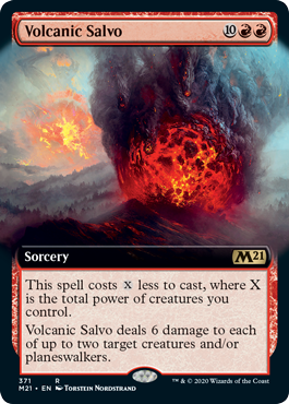 【ENG】【Foil】■拡張アート■《一斉噴火/Volcanic Salvo》[M21]