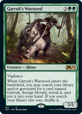 【ENG】《ガラクの戦騎/Garruk's Warsteed》[M21]
