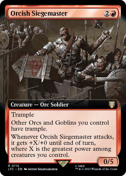 【ENG】■拡張アート■《オークの攻城戦指揮官/Orcish Siegemaster》[LTC]