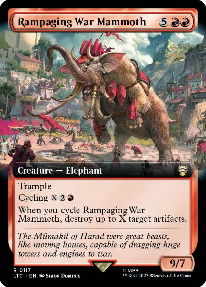 【ENG】■拡張アート■《猛り狂うウォー・マンモス/Rampaging War Mammoth》[LTC]