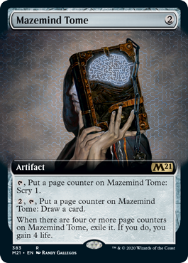 【ENG】【Foil】■拡張アート■《精神迷わせの秘本/Mazemind Tome》[M21]