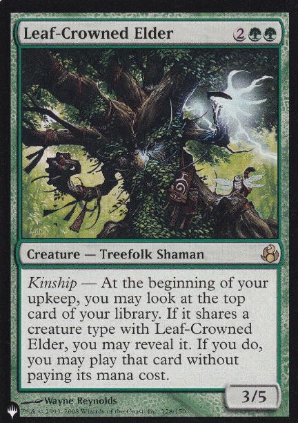 【ENG】《葉冠の古老/Leaf-Crowned Elder》[PWシンボル付き再版]