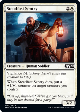 【ENG】【Foil】《不動の哨兵/Steadfast Sentry》[M20]