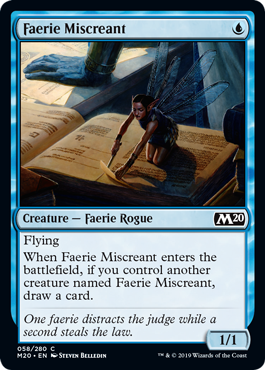 【ENG】【Foil】《フェアリーの悪党/Faerie Miscreant》[M20]