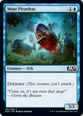 【ENG】【Foil】《濠のピラニア/Moat Piranhas》[M20]