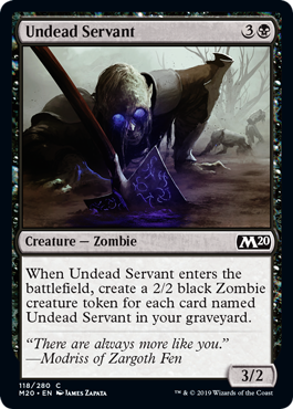 【ENG】【Foil】《アンデッドの召使い/Undead Servant》[M20]