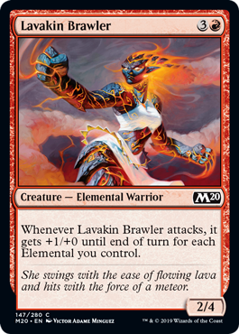 【ENG】【Foil】《溶岩族の喧嘩屋/Lavakin Brawler》[M20]