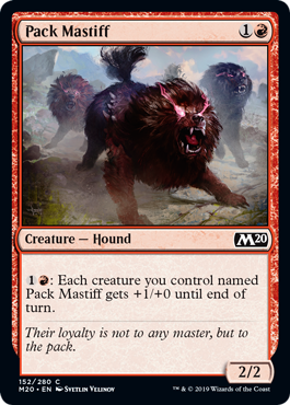 【ENG】【Foil】《群れる猛犬/Pack Mastiff》[M20]