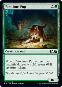 【ENG】【Foil】《獰猛な仔狼/Ferocious Pup》[M20]