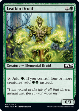【ENG】【Foil】《枝葉族のドルイド/Leafkin Druid》[M20]