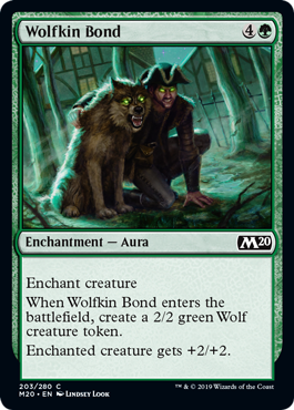 【ENG】【Foil】《狼族の絆/Wolfkin Bond》[M20]