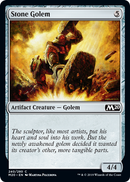 【ENG】【Foil】《石のゴーレム/Stone Golem》[M20]