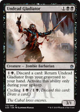 【ENG】【Foil】《アンデッドの剣闘士/Undead Gladiator》[A25]