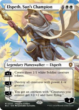 【ENG】【Foil】■ボーダーレス■《太陽の勇者、エルズペス/Elspeth, Sun's Champion》[BLC]