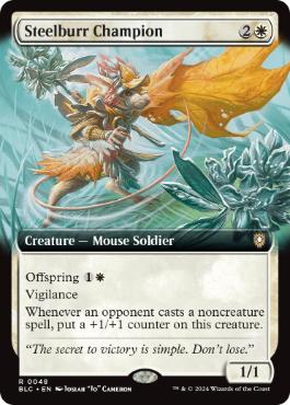 【ENG】■拡張アート■《鋼毛玉の英雄/Steelburr Champion》[BLC]