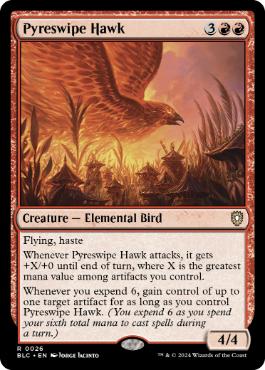 【ENG】《火掻き鷹/Pyreswipe Hawk》[BLC]