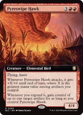 【ENG】■拡張アート■《火掻き鷹/Pyreswipe Hawk》[BLC]
