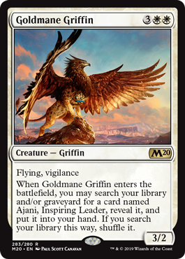 【ENG】【Foil】《黄金のたてがみのグリフィン/Goldmane Griffin》[M20]
