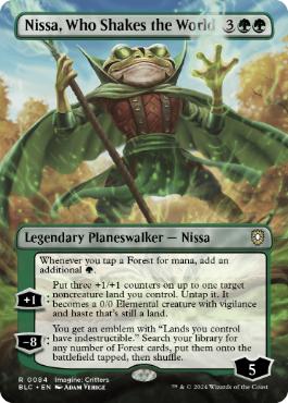 【ENG】【Foil】■ボーダーレス■《世界を揺るがす者、ニッサ/Nissa, Who Shakes the World》[BLC]
