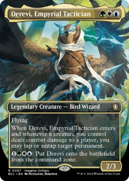 【ENG】【Foil】■ボーダーレス■《浄火の戦術家、デリーヴィー/Derevi, Empyrial Tactician》[BLC]