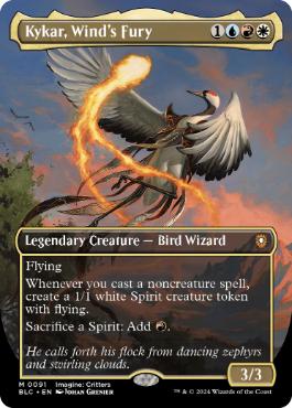 【ENG】【Foil】■ボーダーレス■《風の憤怒、カイカ/Kykar, Wind's Fury》[BLC]