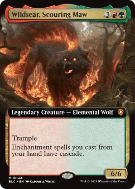 【ENG】【Foil】■拡張アート■《一掃する大口、猛焼/Wildsear, Scouring Maw》[BLC]
