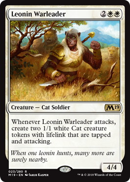 【ENG】《レオニンの戦導者/Leonin Warleader》[M19]