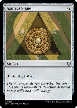 【ENG】《アゾリウスの印鑑/Azorius Signet》[BLC]