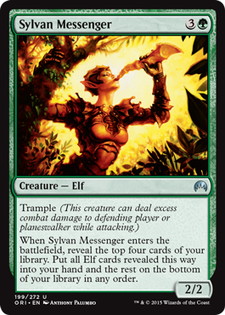 【ENG】【Foil】《森の伝書使/Sylvan Messenger》[ORI]