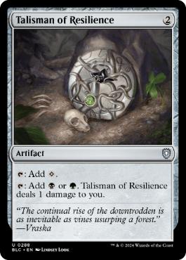 【ENG】《反発のタリスマン/Talisman of Resilience》[BLC]
