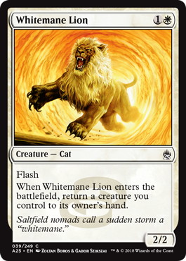 【ENG】【Foil】《白たてがみのライオン/Whitemane Lion》[A25]