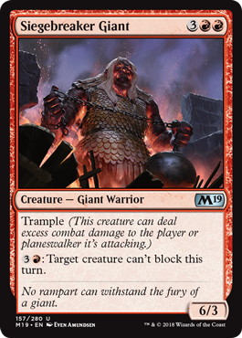【ENG】《包囲破りの巨人/Siegebreaker Giant》[M19]