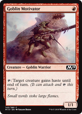 【ENG】《ゴブリンの激励者/Goblin Motivator》[M19]