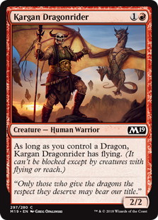 【ENG】《カルガの竜騎兵/Kargan Dragonrider》[M19]
