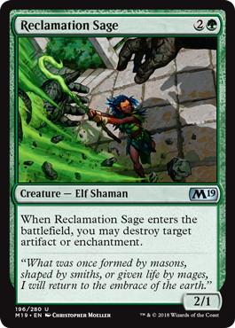 【ENG】【Foil】《再利用の賢者/Reclamation Sage》[M19]